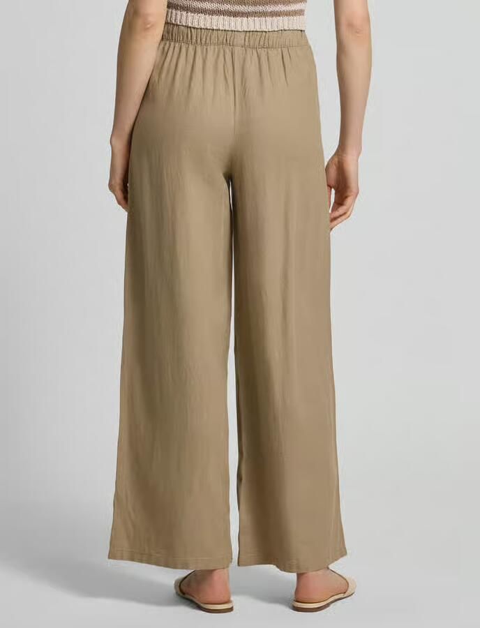 Ichi Wide leg broek met steekzakken model 'LINNO'