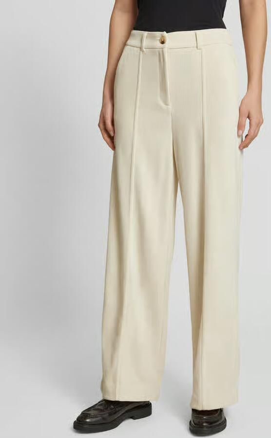 Ichi Wide leg corduroy broek met bandplooien model 'KATE' - Foto 2