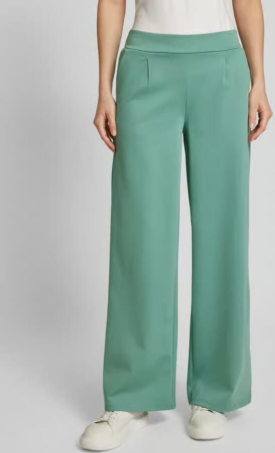 Ichi Wide leg stoffen broek met bandplooien model 'Kate' - Foto 2