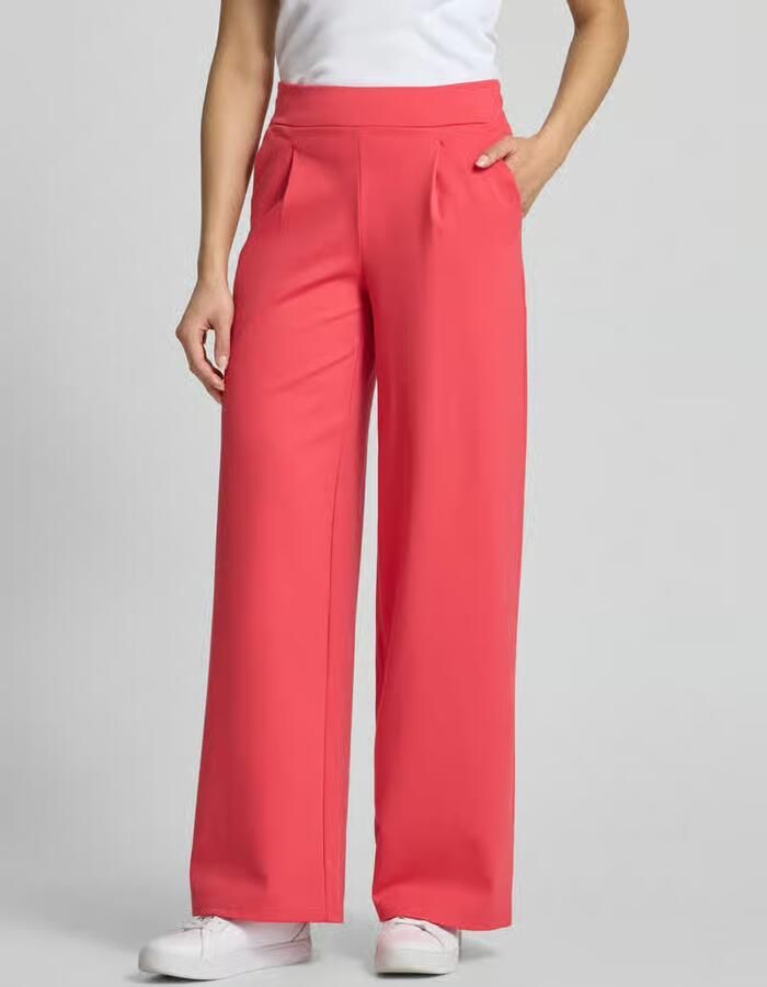 Ichi Wide leg stoffen broek met bandplooien model 'KATE Long' - Foto 3