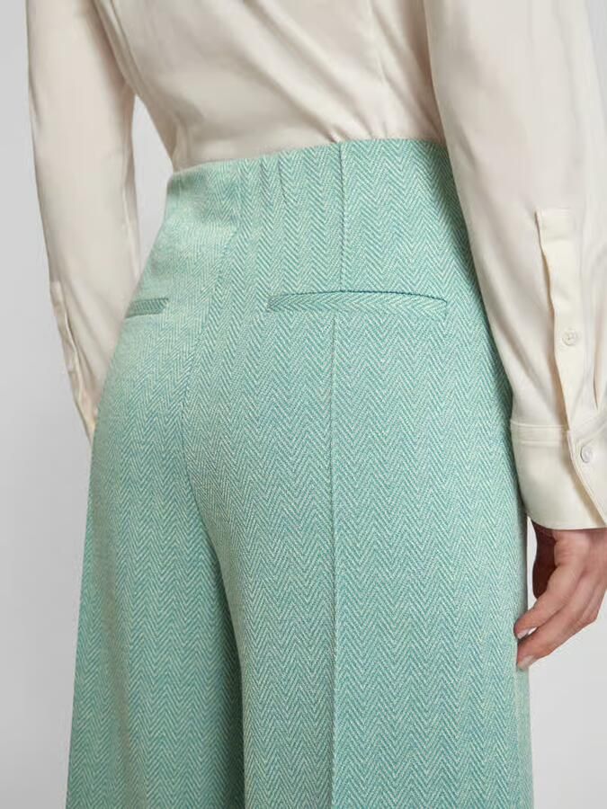 Ichi Wide leg stoffen broek met vaste persplooien model 'KATE' - Foto 2