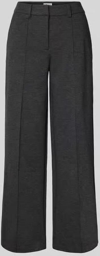 Ichi Wide leg stoffen broek met vaste persplooien model 'KATE' - Foto 5