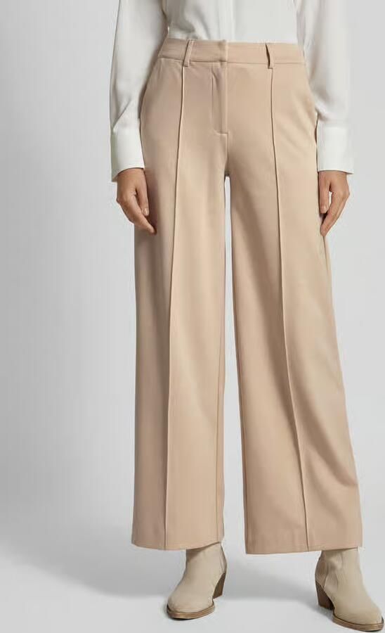 Ichi Wide leg stoffen broek met vaste persplooien model 'KATE' - Foto 2