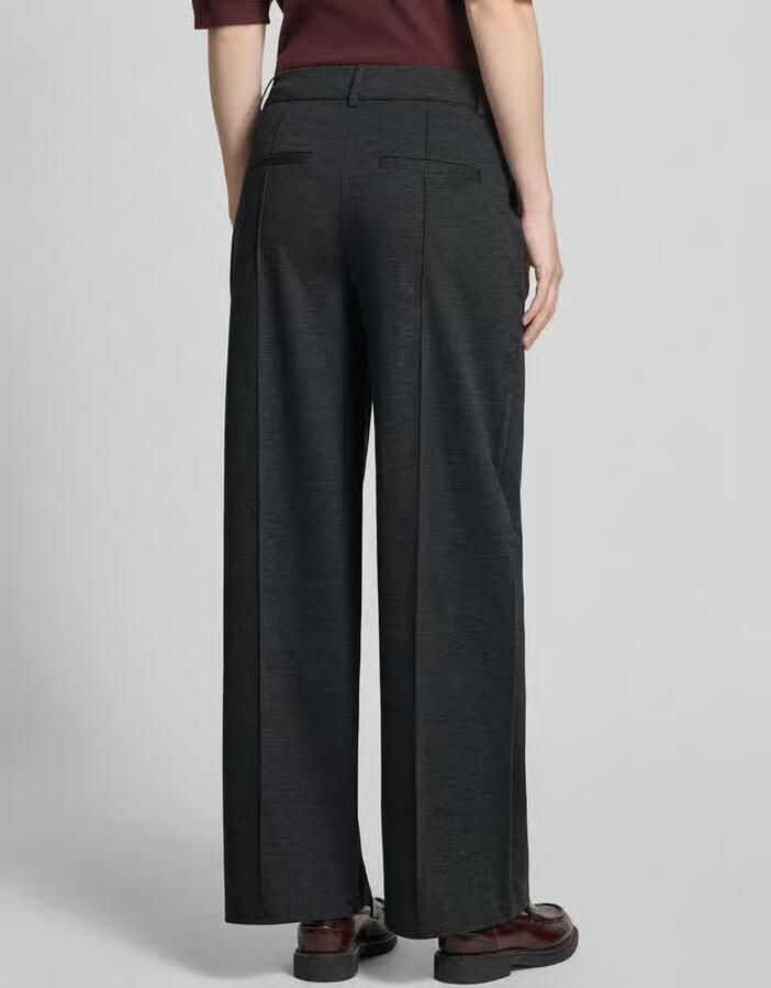 Ichi Wide leg stoffen broek met vaste persplooien model 'KATE' - Foto 5