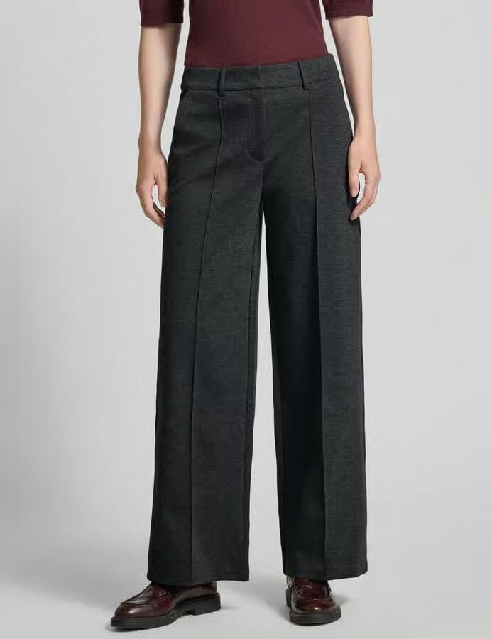 Ichi Wide leg stoffen broek met vaste persplooien model 'KATE' - Foto 6