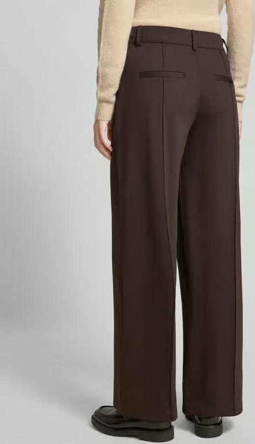 Ichi Wide leg stoffen broek met vaste persplooien model 'KATE' - Foto 4