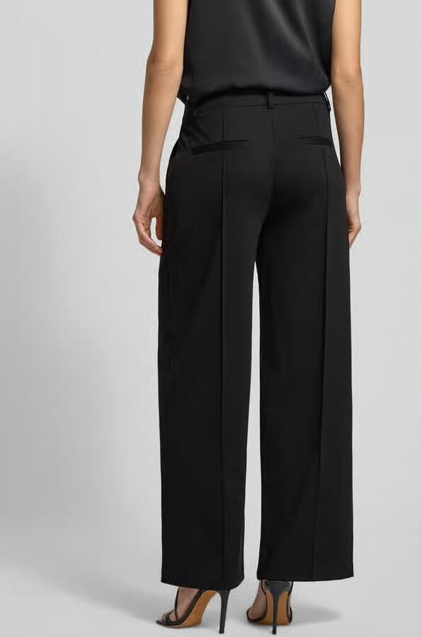 Ichi Wide leg stoffen broek met vaste persplooien model 'KATE' - Foto 6