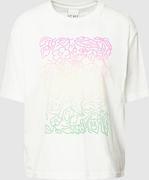 Ichi T-shirt met motiefprint model 'Runela'