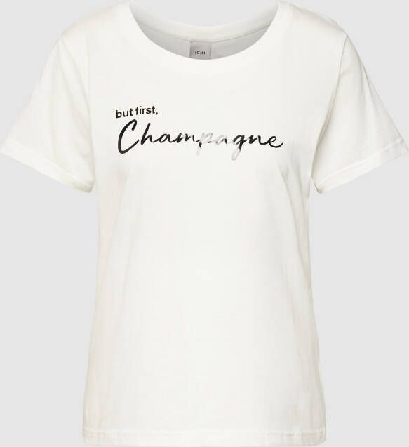 Ichi T-shirt met statementprint model 'Freida'