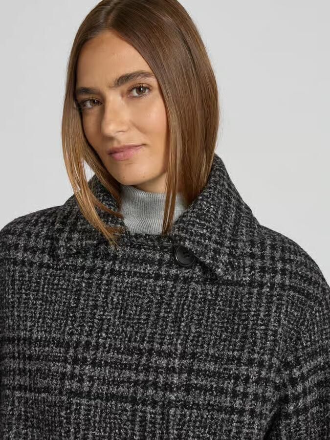 ICONS Cinzia Rocca Lange jas met wol en reverskraag