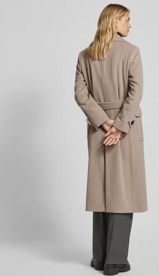 ICONS Cinzia Rocca Regular fit lange wollen jas met kasjmier - Foto 3