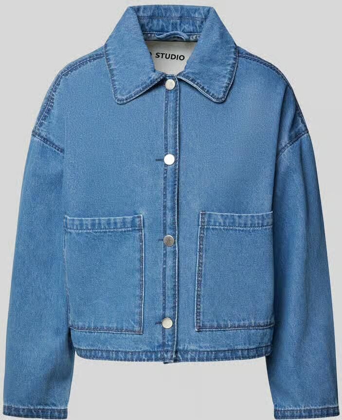 IQ Studio Loose fit jeansjack met wol - Foto 2