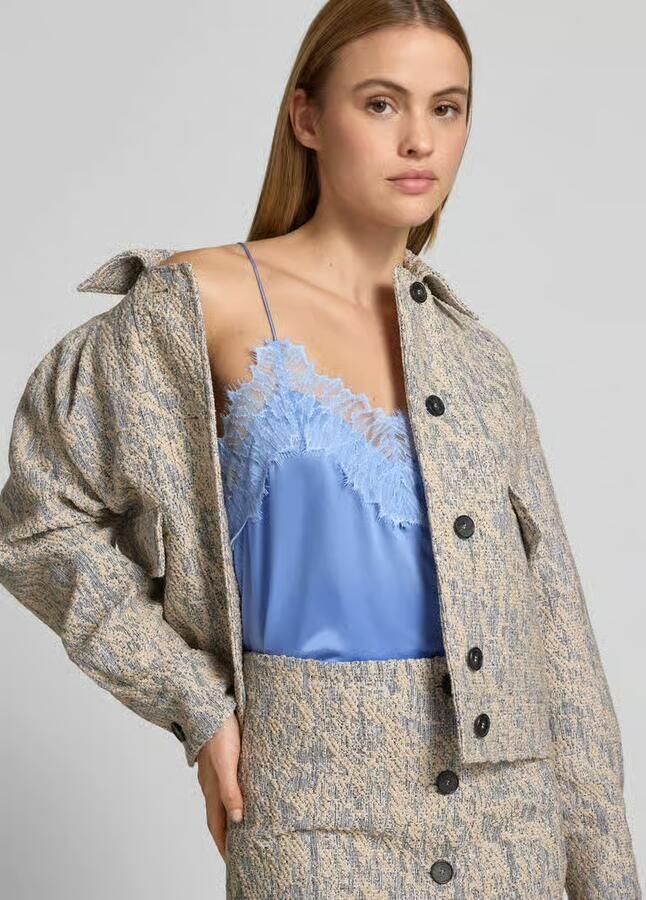 Iro Blouse van satijn met kant
