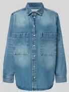 Iro Jeansblouse met borstzakken