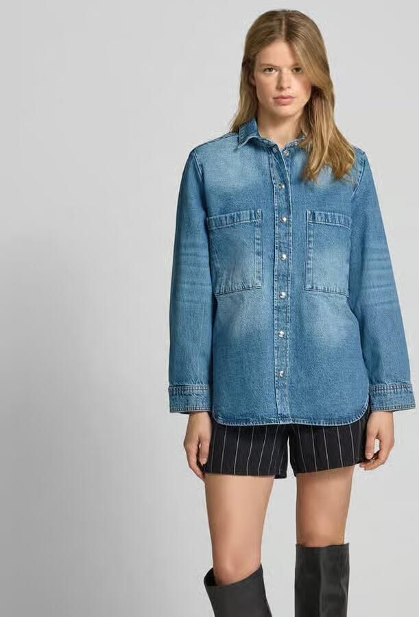 Iro Jeansblouse met borstzakken - Foto 2