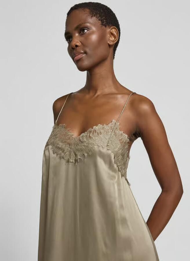 Iro relaxed fit midi-jurk met kant