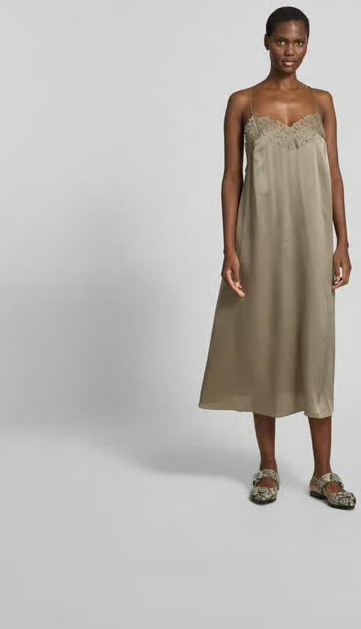 Iro relaxed fit midi-jurk met kant - Foto 3