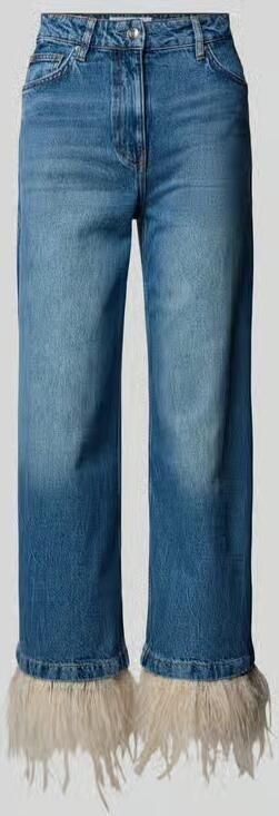 Iro Straight fit jeans met veren - Foto 3