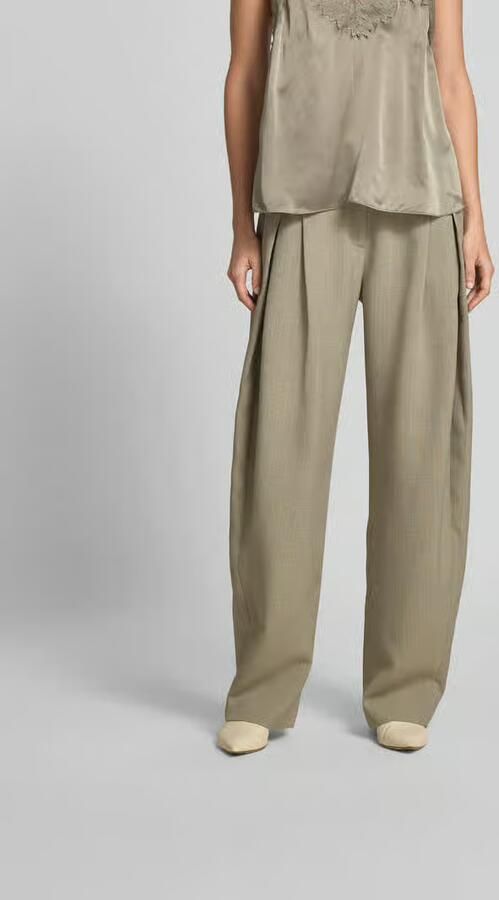 Iro wide fit stoffen broek met bandplooien - Foto 3
