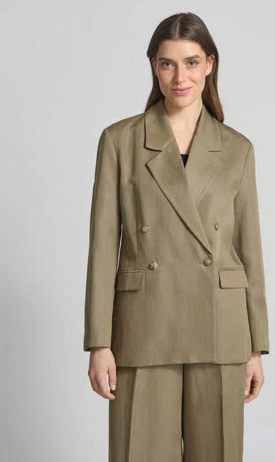 Ivy Oak Blazer van een mix van linnen en lyocell met klepzakken model 'JASEMINA' - Foto 4