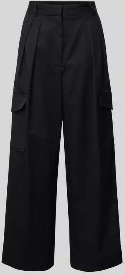 IVY OAK Wide leg bandplooibroek met cargozakken model 'PRESTIGE' - Foto 2