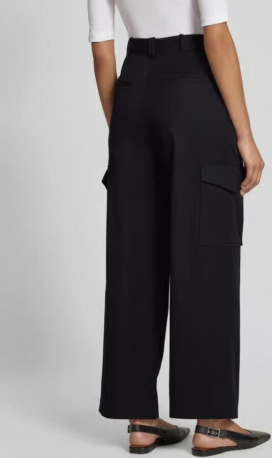 IVY OAK Wide leg bandplooibroek met cargozakken model 'PRESTIGE' - Foto 3