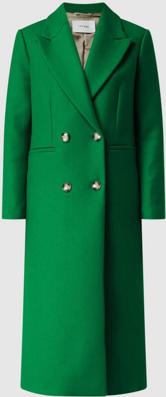 Ivy Oak Lange wollen jas met dubbele knoopsluiting model 'Cindy'
