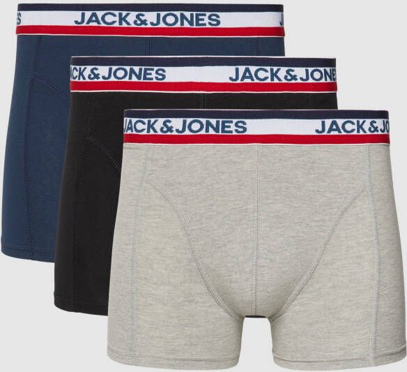 Jack & jones Boxershort met elastische band met logo in een set van 3 stuks