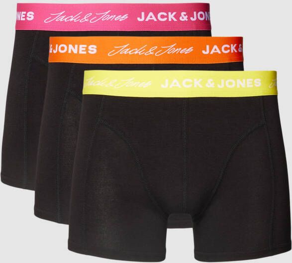 Jack & jones Boxershort met elastische band met logo in een set van 3 stuks model 'BAMBOO'