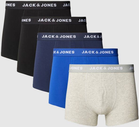 jack & jones Boxershort met elastische band met logo in een set van 5 stuks