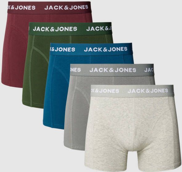 Jack & jones Boxershort met elastische band met logo in een set van 5 stuks