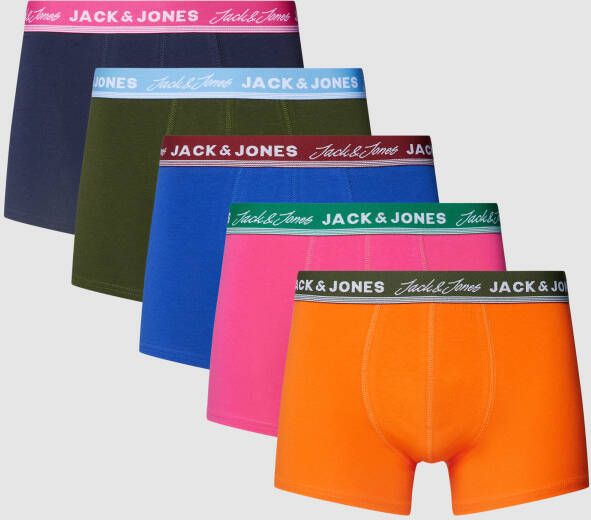 Jack & jones Boxershort met elastische band met logo in een set van 5 stuks model 'JACCONCORD'