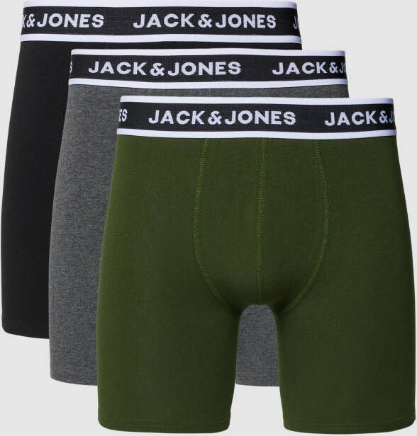 Jack & jones Boxershort met logo in band in een set van 3 stuks