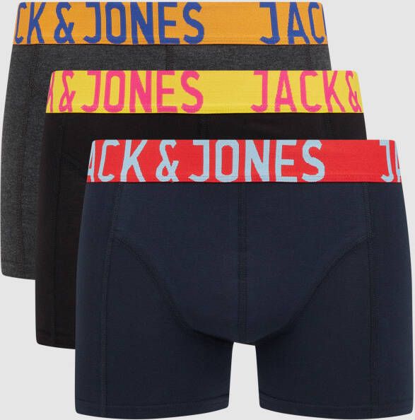 jack & jones Boxershort met stretch in een set van 3 stuks model 'Crazy'