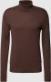 JACK & JONES ESSENTIALS fijngebreide coltrui JJEEMIL seal brown - Thumbnail 2