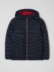 Jack & jones JUNIOR gewatteerde jas JJEHERO donkerblauw Jongens Polyester Capuchon 152 - Thumbnail 2