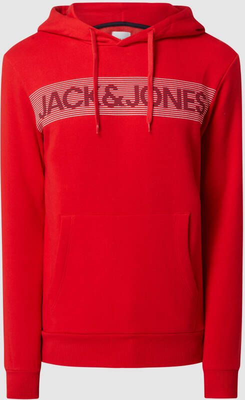 Jack & jones Corp Logo Hoodie Sweatshirt Red Heren