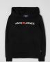 Jack & jones JUNIOR hoodie JJECORP met logo zwart Sweater Logo 152 - Thumbnail 2