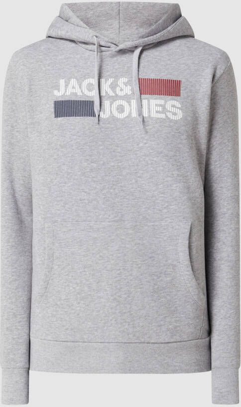 JACK & JONES ESSENTIALS hoodie JJECORP met logo light grey melange - Foto 5