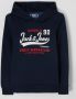 Jack & jones JUNIOR hoodie JJELOGO met logo donkerblauw Sweater Logo 128 - Thumbnail 4