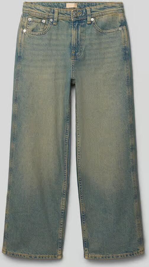 JACK & JONES JUNIOR baggy jeans met borduursels mediumblauw - Foto 5