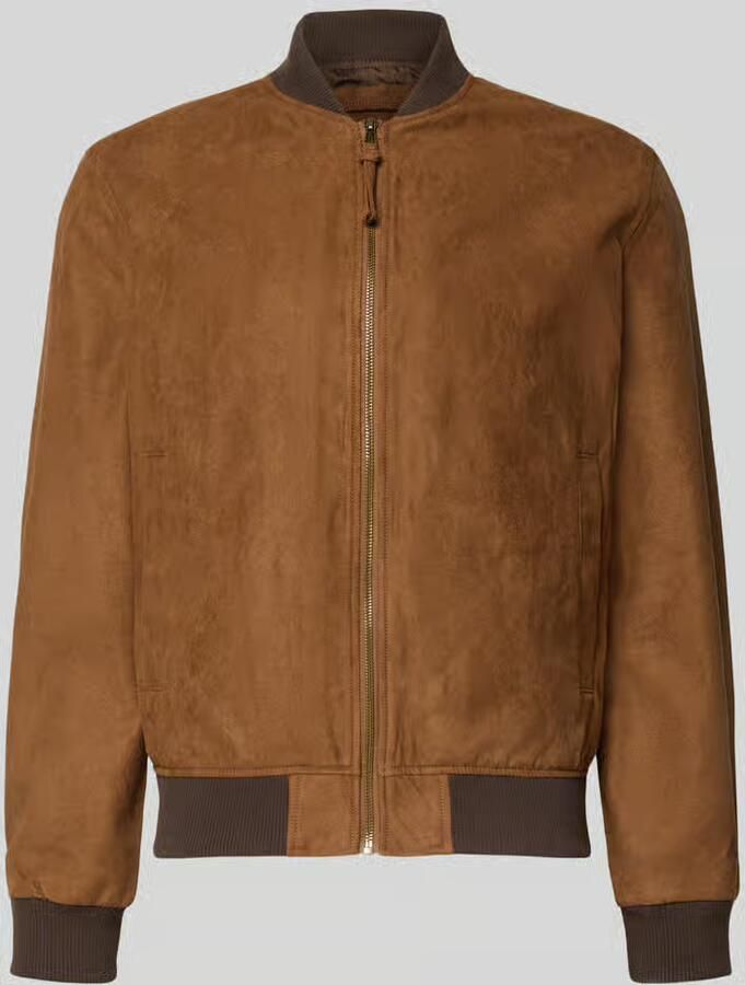 Jack & jones bomberjack in leerlook met opstaande kraag - Foto 2