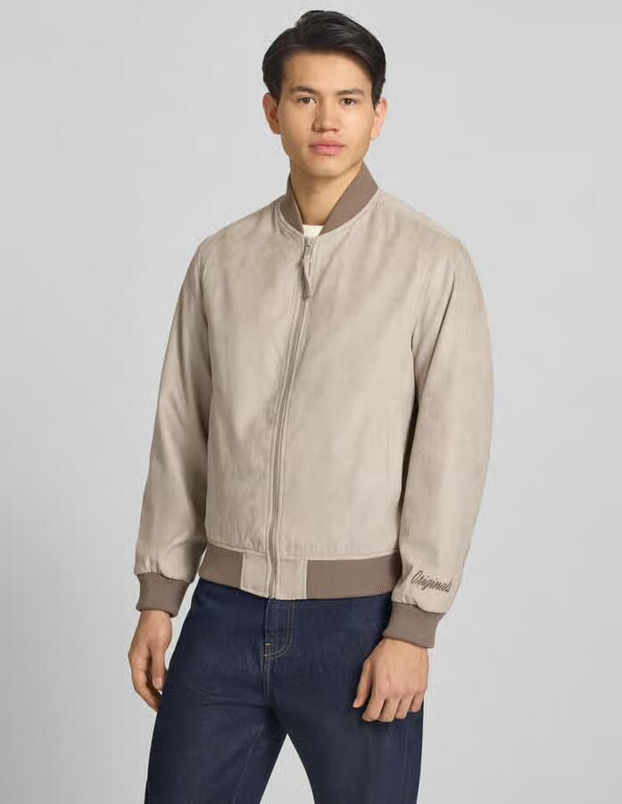 Jack & jones bomberjack in leerlook met opstaande kraag - Foto 2
