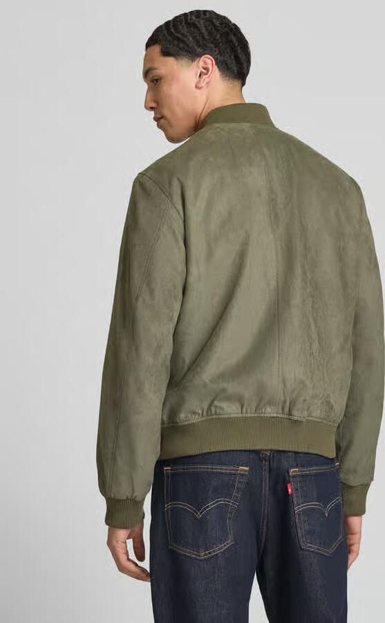 Jack & jones bomberjack in leerlook met opstaande kraag - Foto 2