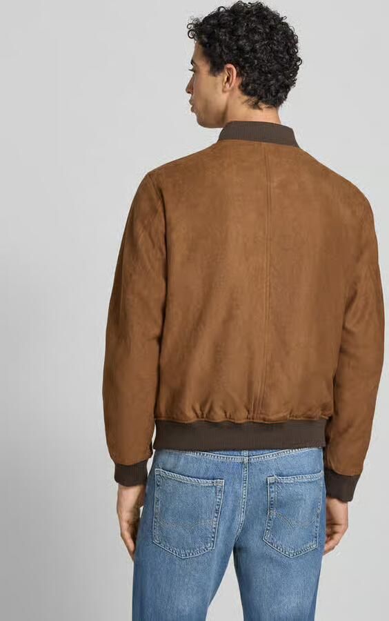 Jack & jones bomberjack in leerlook met opstaande kraag - Foto 2