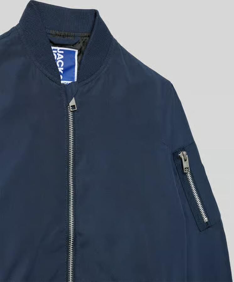 Jack & Jones Junior Bomberjack JJERUSH windafstotend en onderhoudsvriendelijk effen modieus regular fit web opstaande kraag
