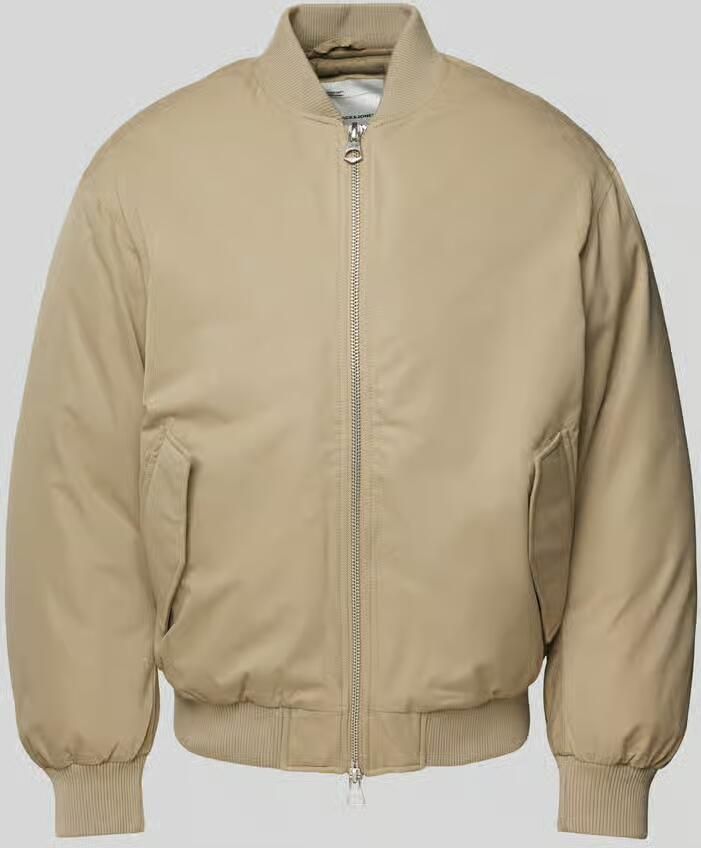Jack & jones Zachte Utility Bomber Jas Beige Heren - Foto 3