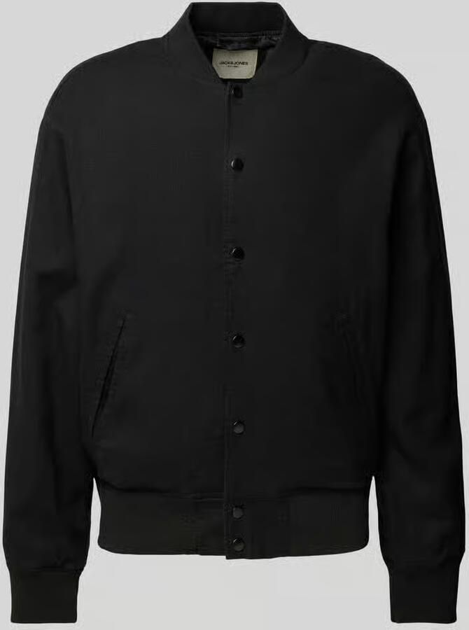 Jack & jones Bomberjack van linnen met paspelzakken model 'ARIO'