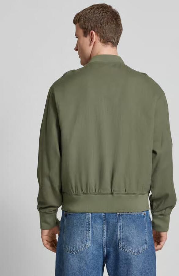 Jack & jones Bomberjack van linnen met paspelzakken model 'ARIO'
