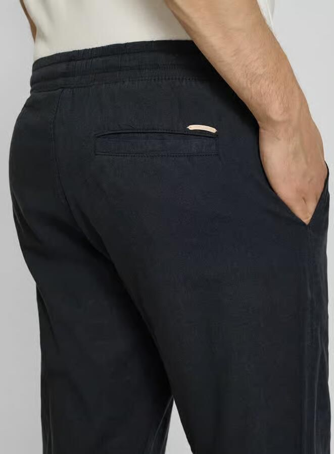 JACK & JONES PANTS STUDIO JPSTKANE relaxed casual broek met linnen zwart - Foto 3